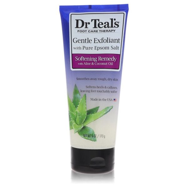Dr Teal's Gentle Exfoliant with Pure Epsom Salt Softening Remedy with Aloe & Coconut Oil (Unisex) 6 oz for Women