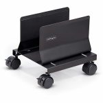 StarTech.com Computer Tower Cart, Rolling CPU Caddy on Wheels, Max 46.3lb/21kg, Adjustable PC Case Mount, Floor Stand Dolly, Steel, TAA