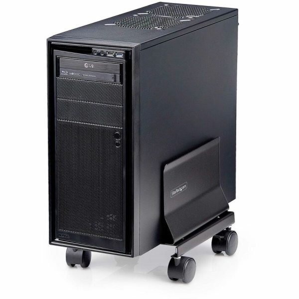 StarTech.com Computer Tower Cart, Rolling CPU Caddy on Wheels, Max 46.3lb/21kg, Adjustable PC Case Mount, Floor Stand Dolly, Steel, TAA - Image 5