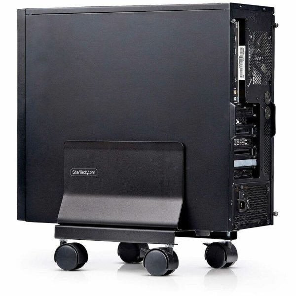 StarTech.com Computer Tower Cart, Rolling CPU Caddy on Wheels, Max 46.3lb/21kg, Adjustable PC Case Mount, Floor Stand Dolly, Steel, TAA - Image 6