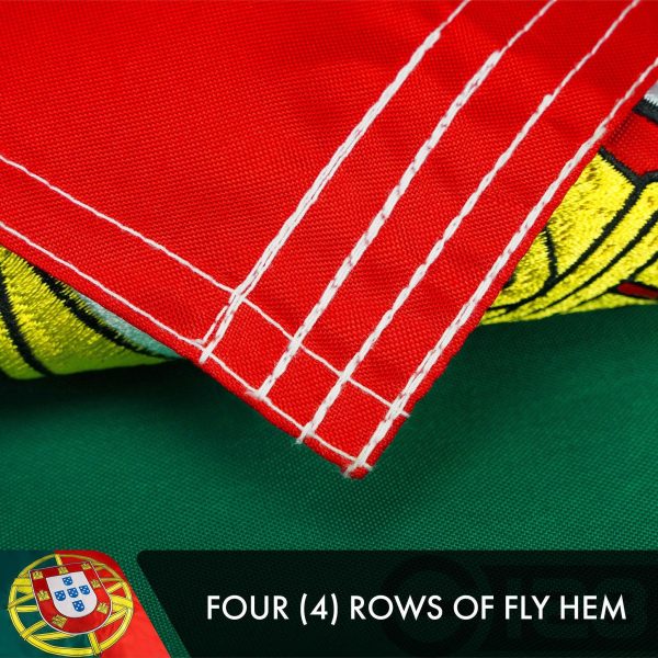 Portugal Portuguese Flag 3x5 Ft 5-Pack Double-sided Embroidered Polyester By G128 - Image 5