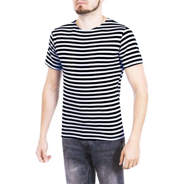 Genuine Russian Black Striped Paratrooper Short Sleeved Top T Shirt - Image 3