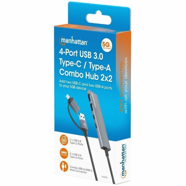 Manhattan 4-Port USB 3.0 Type-C / Type-A Combo Hub 2x2 - Image 2