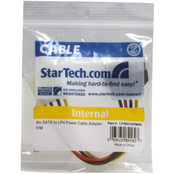 StarTech.com 6in SATA to LP4 Power Cable Adapter - F/M - Image 2