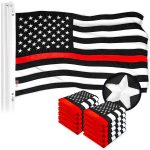 Thin Red Line State Flag 3x5 Ft 10-Pack Embroidered Polyester By G128