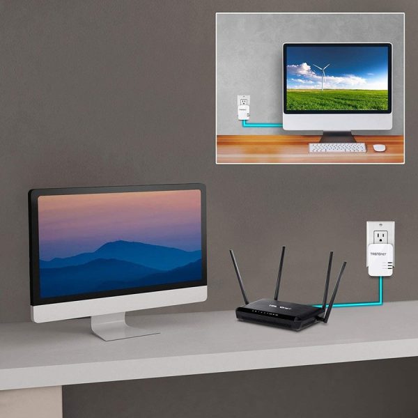 TRENDnet Powerline 1300 AV2 Adapter Kit, Includes 2 x TPL-422E Powerline Ethernet Adapters, IEEE 1905.1 & IEEE 1901, Gigabit Port, Range Up To 300m (984 ft), Simple Installation, White, TPL-422E2K - Image 5