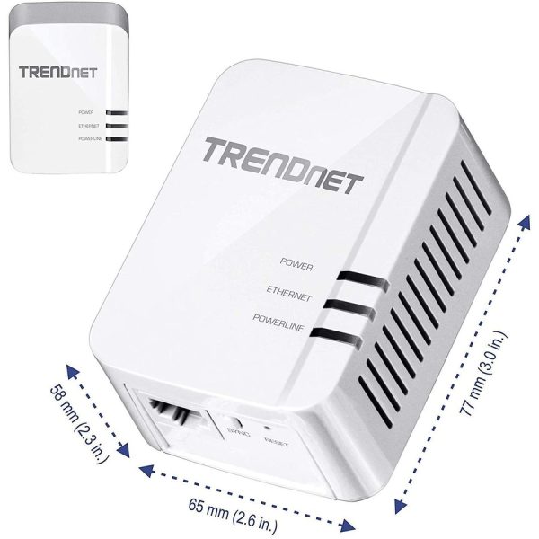 TRENDnet Powerline 1300 AV2 Adapter Kit, Includes 2 x TPL-422E Powerline Ethernet Adapters, IEEE 1905.1 & IEEE 1901, Gigabit Port, Range Up To 300m (984 ft), Simple Installation, White, TPL-422E2K - Image 6