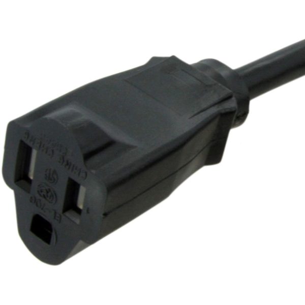 StarTech.com 6ft (1.8m) Heavy Duty Extension Cord, NEMA5-15R to NEMA5-15P Black Extension Cord, 15A 125V, 14AWG, Heavy Gauge Power Cable - Image 3