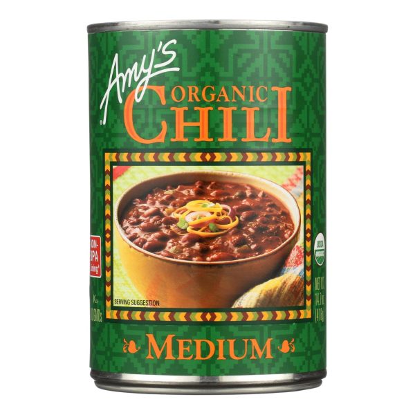 Amy's - Organic Medium Chili - Case of 12 - 14.7 oz - Image 3