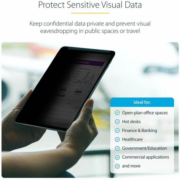 StarTech.com 4-Way Privacy Screen For 11-inch iPad Pro, For Portrait/Landscape Orientations, Touch-Enabled, +/- 30 Deg. View, Matte Finish - Image 4