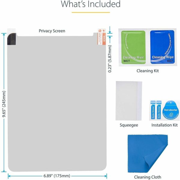 StarTech.com 4-Way Privacy Screen For 11-inch iPad Pro, For Portrait/Landscape Orientations, Touch-Enabled, +/- 30 Deg. View, Matte Finish - Image 8