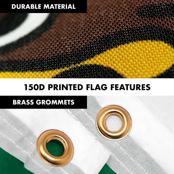 G128 Combo Pack: 5 Ft Tangle Free Aluminum Spinning Flagpole (Silver) & Mexico Mexican Flag 2x3 Ft, LiteWeave Pro Series Printed 150D Polyester | Pole with Flag Included - Image 4