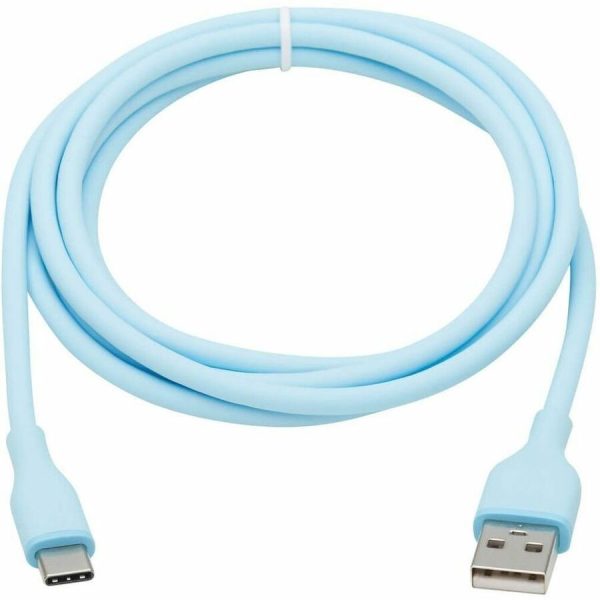 Eaton Tripp Lite Series Safe-IT USB-A to USB-C Antibacterial Cable, USB 2.0, Ultra Flexible (M/M), Light Blue, 6 ft. (1.8 m) - Image 2