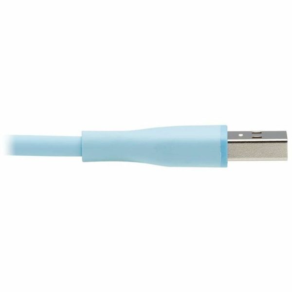 Eaton Tripp Lite Series Safe-IT USB-A to USB-C Antibacterial Cable, USB 2.0, Ultra Flexible (M/M), Light Blue, 6 ft. (1.8 m) - Image 4