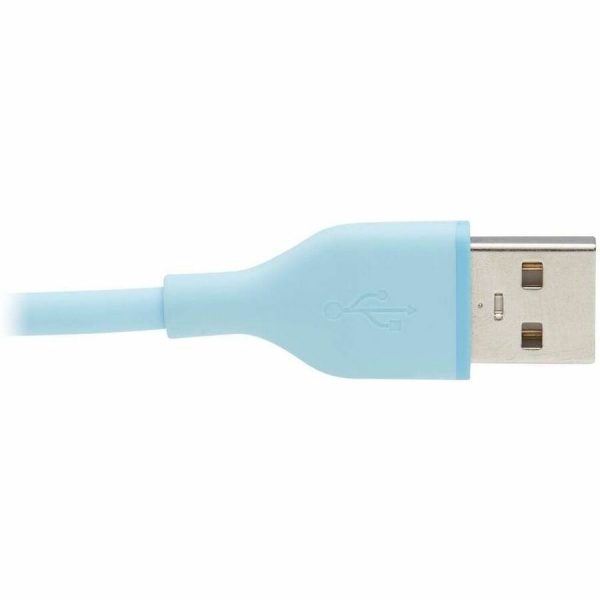 Eaton Tripp Lite Series Safe-IT USB-A to USB-C Antibacterial Cable, USB 2.0, Ultra Flexible (M/M), Light Blue, 6 ft. (1.8 m) - Image 5