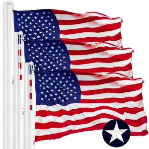 USA American Flag 5x8FT 3-Pack Embroidered Nylon By G128