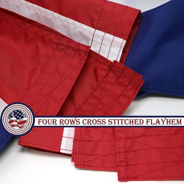 USA American Flag 5x8FT 3-Pack Embroidered Nylon By G128 - Image 3