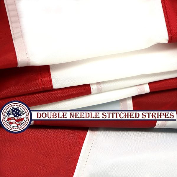 USA American Flag 5x8FT 3-Pack Embroidered Nylon By G128 - Image 4