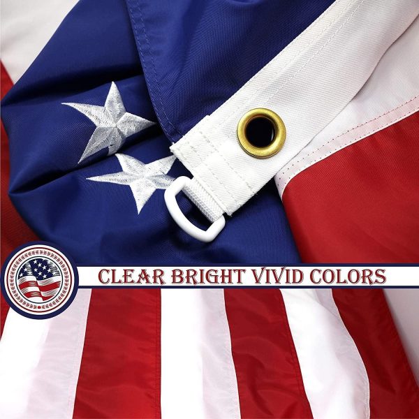 USA American Flag 5x8FT 3-Pack Embroidered Nylon By G128 - Image 6