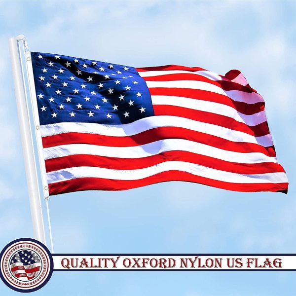 USA American Flag 5x8FT 3-Pack Embroidered Nylon By G128 - Image 7