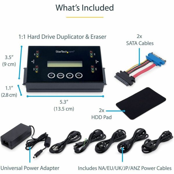 StarTech.com Hard Drive and USB Thumb Drive Duplicator/Eraser, USB Flash and SATA HDD/SSD Disk Cloner/Copier and Wiper, Toolless Sanitizer - Image 2