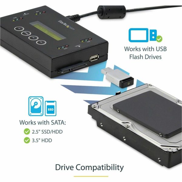 StarTech.com Hard Drive and USB Thumb Drive Duplicator/Eraser, USB Flash and SATA HDD/SSD Disk Cloner/Copier and Wiper, Toolless Sanitizer - Image 5