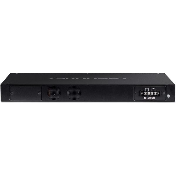 TRENDnet 26-Port Industrial Gigabit L2 Managed PoE+ Switch, TI-RP262i, 1U 19" Rackmount, 24 x Gigabit PoE+ Ports, 2 x SFP Slots (100/1000Base-FX), IP30, VLAN, QoS, 685W PoE Power Budget, Fanless - Image 3
