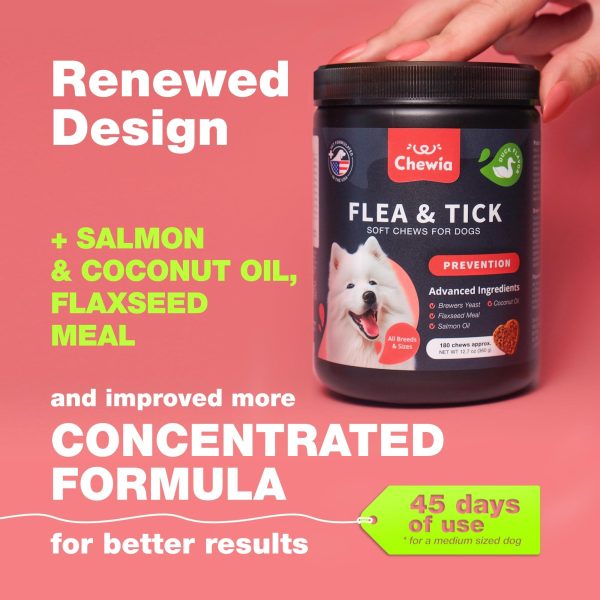 Dog Flea and Tick Treatment Chews   Flea and Tick Prevention for Dogs   Flea & Tick Chewables   Natural Dog Flea & Tick Control Soft Treats   Flea Chewables for Dogs   Immune Support Supplement - Image 2