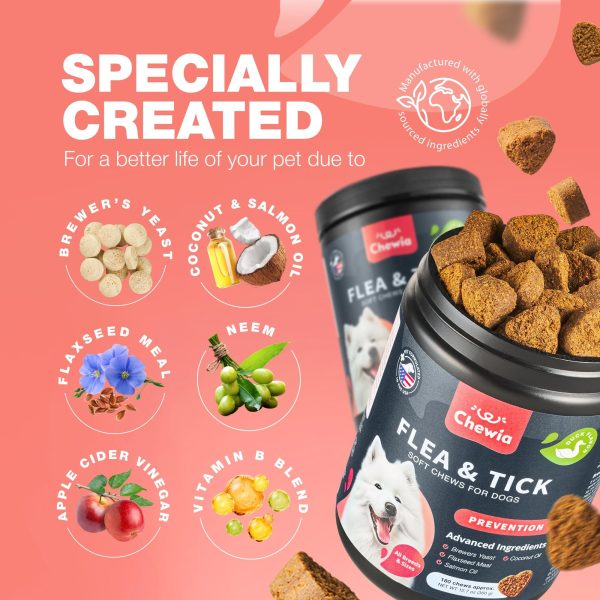 Dog Flea and Tick Treatment Chews   Flea and Tick Prevention for Dogs   Flea & Tick Chewables   Natural Dog Flea & Tick Control Soft Treats   Flea Chewables for Dogs   Immune Support Supplement - Image 5
