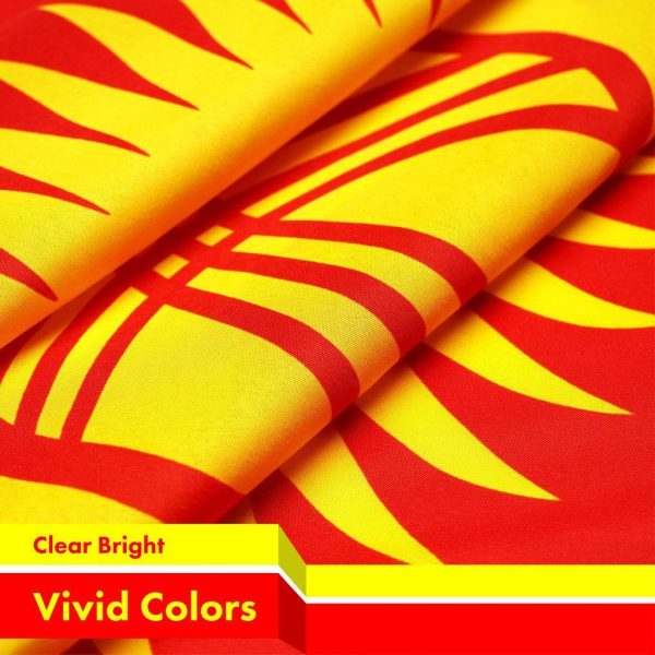 G128 2 Pack: Kyrgyzstan Kyrgyz Flag | 3x5 Ft | LiteWeave Pro Series Printed 150D Polyester | Country Flag, Indoor/Outdoor, Vibrant Colors, Brass Grommets, Thicker and More Durable Than 100D 75D Poly - Image 3