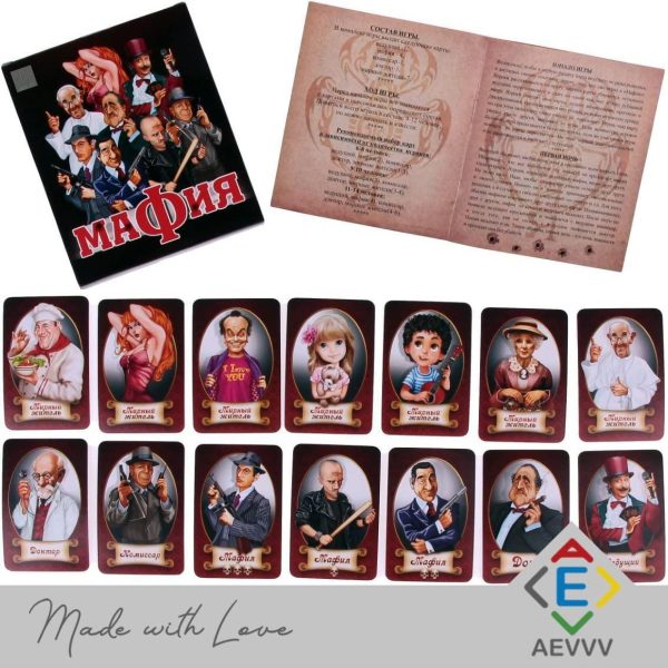 Mafia Game Set Cards in Russian Party Game for Company Board Games for Adults Playing 15 and Up - Image 2