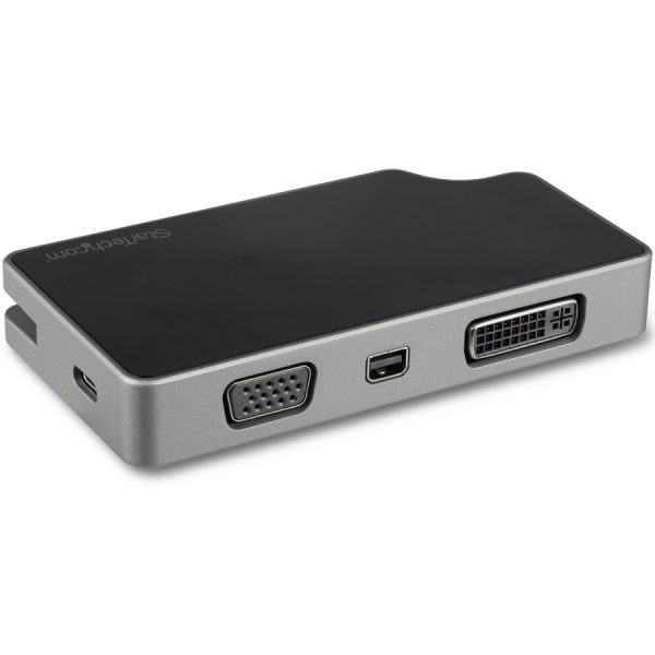 StarTech.com USB C Multiport Video Adapter 4-in-1 - 95W Power Delivery - Space Gray - Aluminum - 4K60Hz - Wrap-Around Cable - USB C Adapter (CDPVDHMDPDP) - Image 2