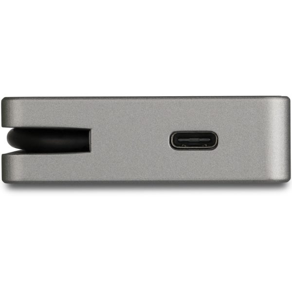 StarTech.com USB C Multiport Video Adapter 4-in-1 - 95W Power Delivery - Space Gray - Aluminum - 4K60Hz - Wrap-Around Cable - USB C Adapter (CDPVDHMDPDP) - Image 4