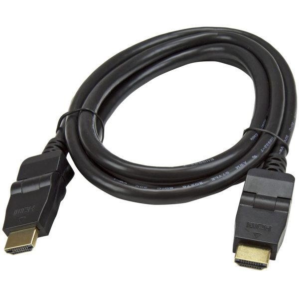 StarTech.com 6ft Swivel HDMI Cable, 4K 30Hz High Speed Rotating UHD HDMI Cord, HDMI 1.4 Pivot Cable with 180° Swivel Connector M/M - Image 3