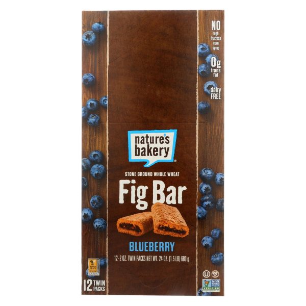 Nature's Bakery Stone Ground Whole Wheat Fig Bar - Blueberry - Case of 12 - 2 oz. - Image 3