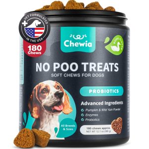 Digestive Gut & Immune Health Soft Dog Chews   No Poo Treats for Dogs   Enzymes Pumpkin & Yam Powder