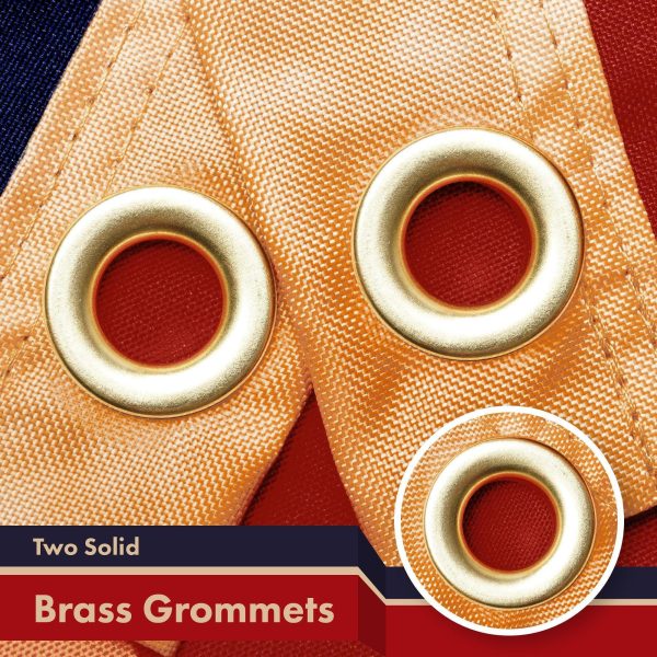 G128 5 Pack: Betsy Ross 1776 Tea-Stained Flag | 3x5 Ft | LiteWeave Pro Series Printed 300D Polyester | Historical Flag, Vibrant Colors, Brass Grommets, Thicker and More Durable Than 100D 75D Polyester - Image 2