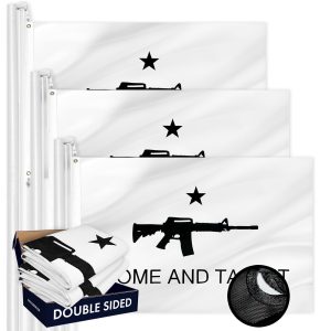Come and Take It (Rifle) Flag 3x5 Ft 3-Pack Double-sided Embroidered Polyester By G128