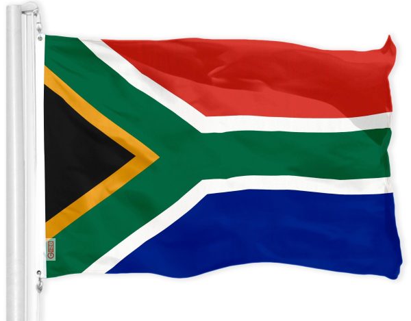 G128 Combo Pack: USA American Flag 3x5 Ft 150D Printed Stars & South Africa (South African) Flag 3x5 Ft 150D Printed - Image 2