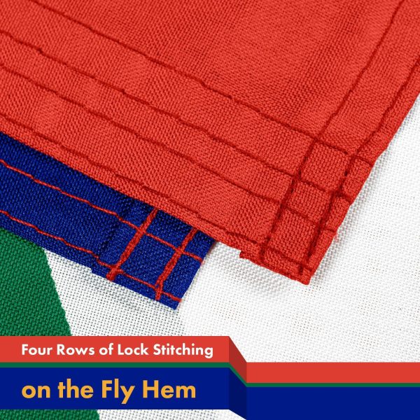 G128 Combo Pack: USA American Flag 3x5 Ft 150D Printed Stars & South Africa (South African) Flag 3x5 Ft 150D Printed - Image 5