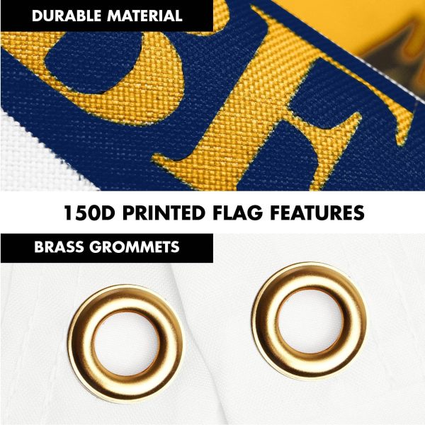 G128 Combo Pack: 6 Ft Tangle Free Spinning Flagpole (Black) & Massachusetts Flag 3x5 Ft Printed 150D Polyester, Brass Grommets (Flag Included) Aluminum Flag Pole - Image 4