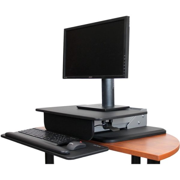 StarTech.com Height Adjustable Standing Desk Converter - Sit Stand Desk with One-finger Adjustment - Ergonomic Desk - Image 4