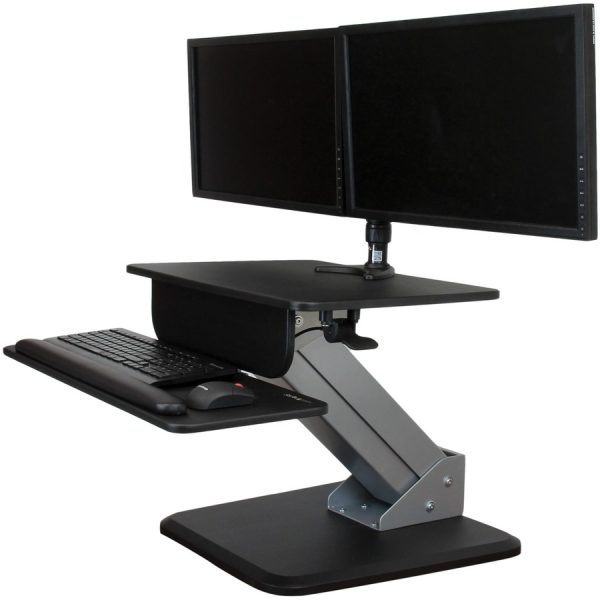 StarTech.com Height Adjustable Standing Desk Converter - Sit Stand Desk with One-finger Adjustment - Ergonomic Desk - Image 5