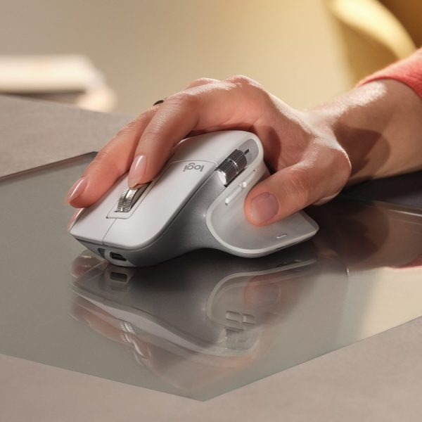 Logitech MX Master 3S - Wireless Performance Mouse with Ultra-fast Scrolling, Ergo, 8K DPI, Track on Glass, Bluetooth, Pale Grey - Image 2
