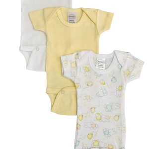 Baby Boy, Baby Girl, Unisex Short Sleeve Onezies Variety (pack Of 3) Nc_0239