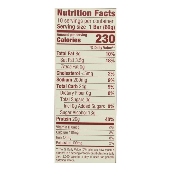 Think Products Thin Bar - White Chocolate - Case of 10 - 2.1 oz