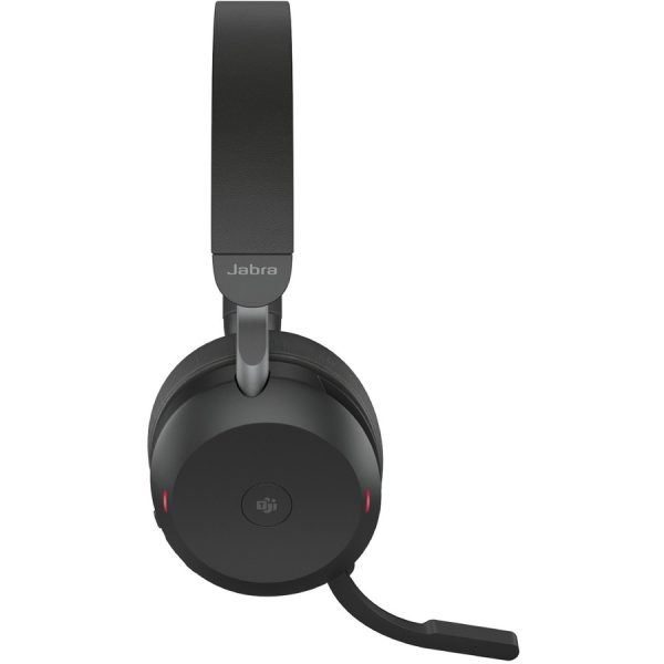 Jabra Evolve2 75 Wireless On-ear Stereo Headset - USB-A - For MS Teams - With Charging Stand - Black - Binaural - Ear-cup - 3000 cm - Bluetooth - 20 Hz to 20 kHz - MEMS Technology Microphone - Noise Cancelling - Image 13