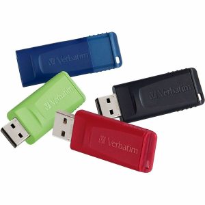 16GB Store 'n' Go® USB Flash Drive - 4pk - Red, Green, Blue, Black
