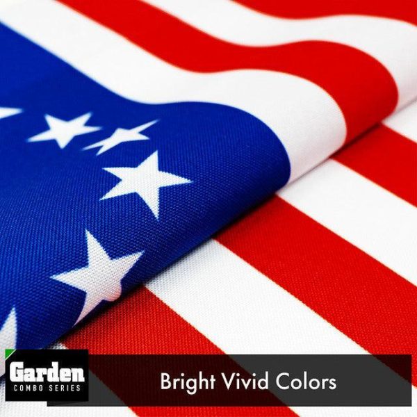 G128 Combo Pack: Garden Flag Stand Black 36x16 Inch & Garden Flag Betsy Ross Flag 12x18 Inch - Image 5
