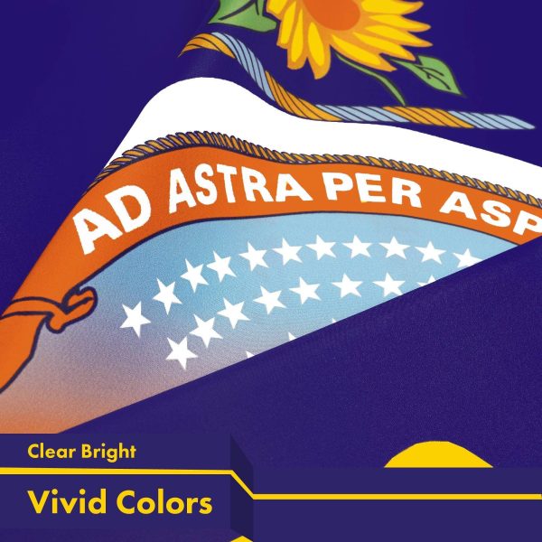G128 10 Pack: Kansas KS State Flag | 3x5 Ft | LiteWeave Pro Series Printed 150D Polyester | Indoor/Outdoor, Vibrant Colors, Brass Grommets, Thicker and More Durable Than 100D 75D Polyester - Image 3